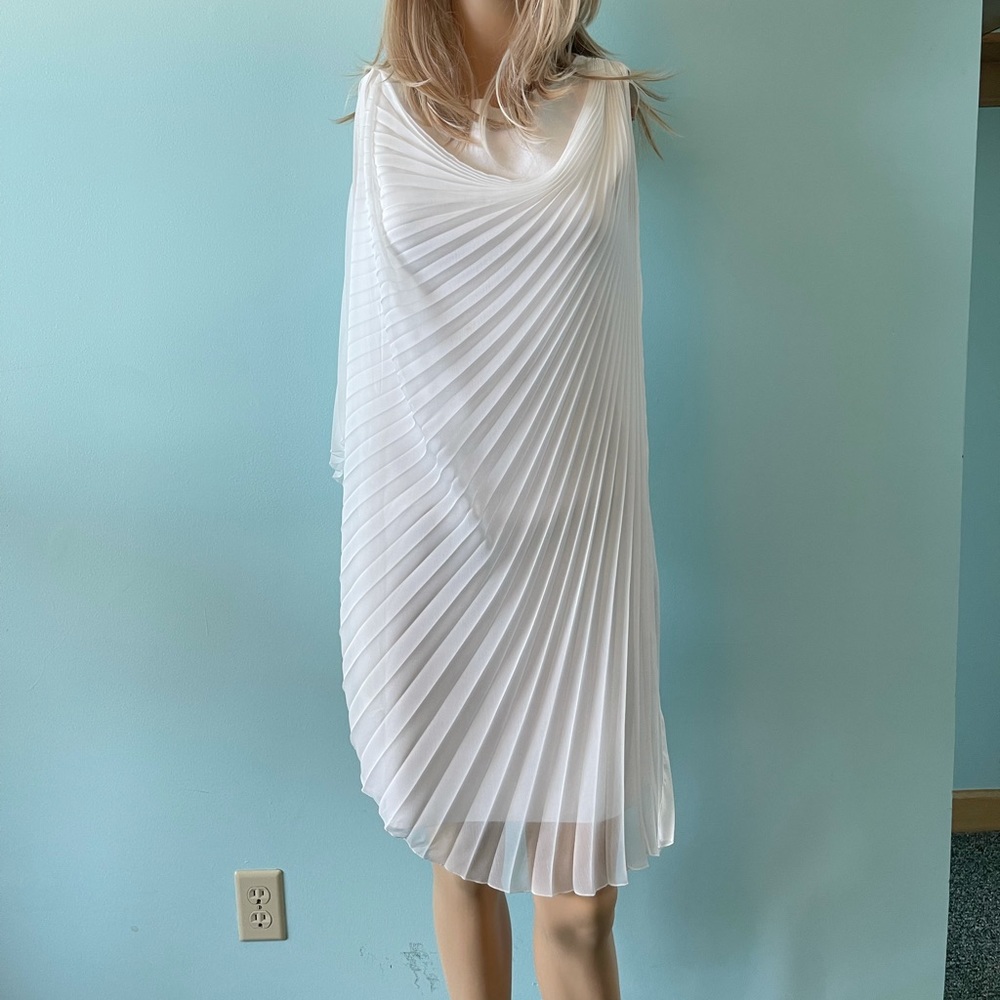 White shoulder length dress, size small